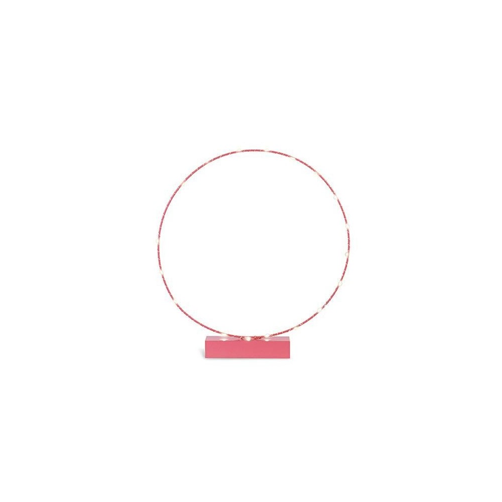 CERCHIO ROSA SU BASE CON LED D45 H50.5